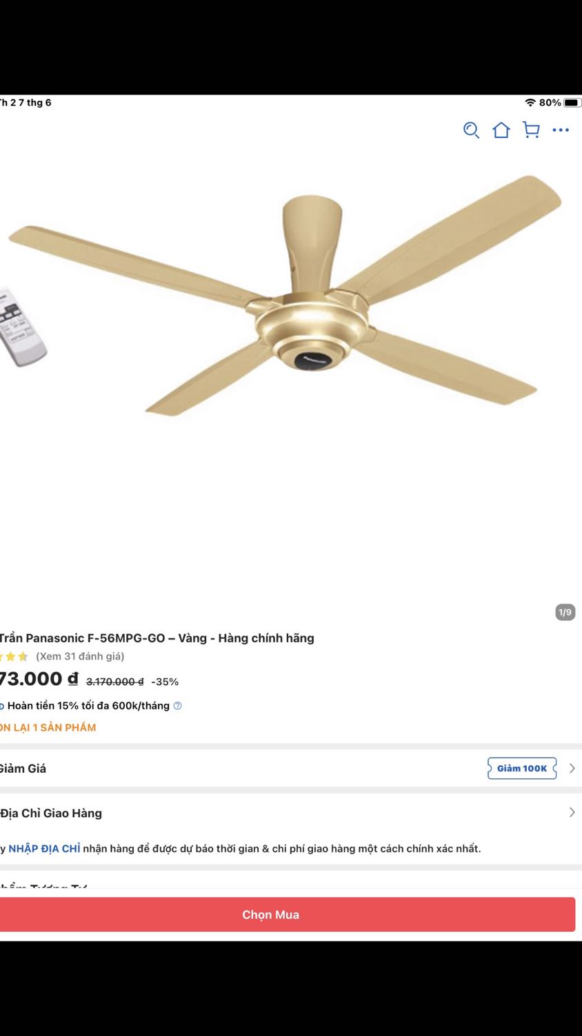 Quạt vừa lắp xong mới nhận ra 4 cánh mầu bạc khác hẳn màu vỏ động cơ( mầu vàng). Hình ảnh khác với hình mẫu khi đặt hàng trên trang Web.
Yêu cầu TiKi hoặc nhà sản xuất giải thích