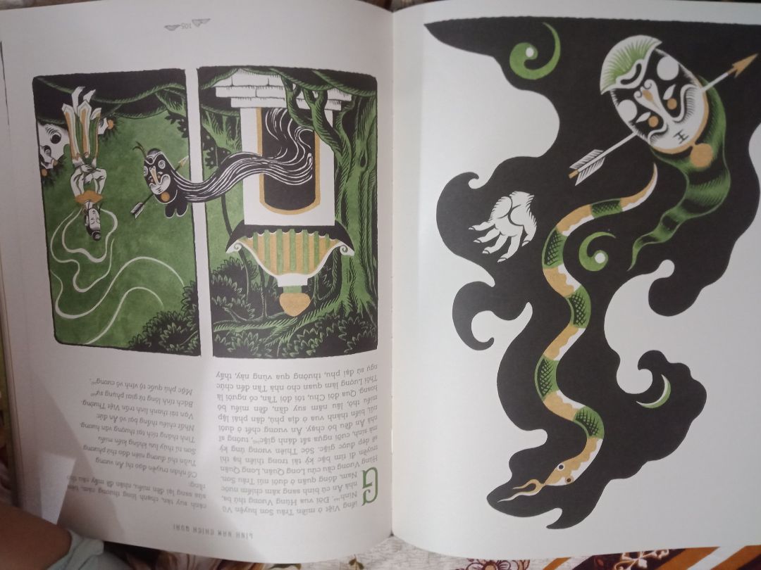 Sách to, đẹp. Tất cả các câu truyện mình đều đã đọc qua, nhưng trình bày thêm tranh minh họa làm cho các câu truyện cũ mang một màu sắc mới, thu hút người đọc. Điểm trừ mình không thích là họa sĩ vẽ tranh minh họa " dìm hàng" trang phục Việt Nam quá, đàn ông toàn cởi trần đóng khố ( kể cả nhà vua) trong khi người Tàu mặc quần áo y như phim tam quốc, mặc dù VN nghề dệt vải phát triển từ rất sớm