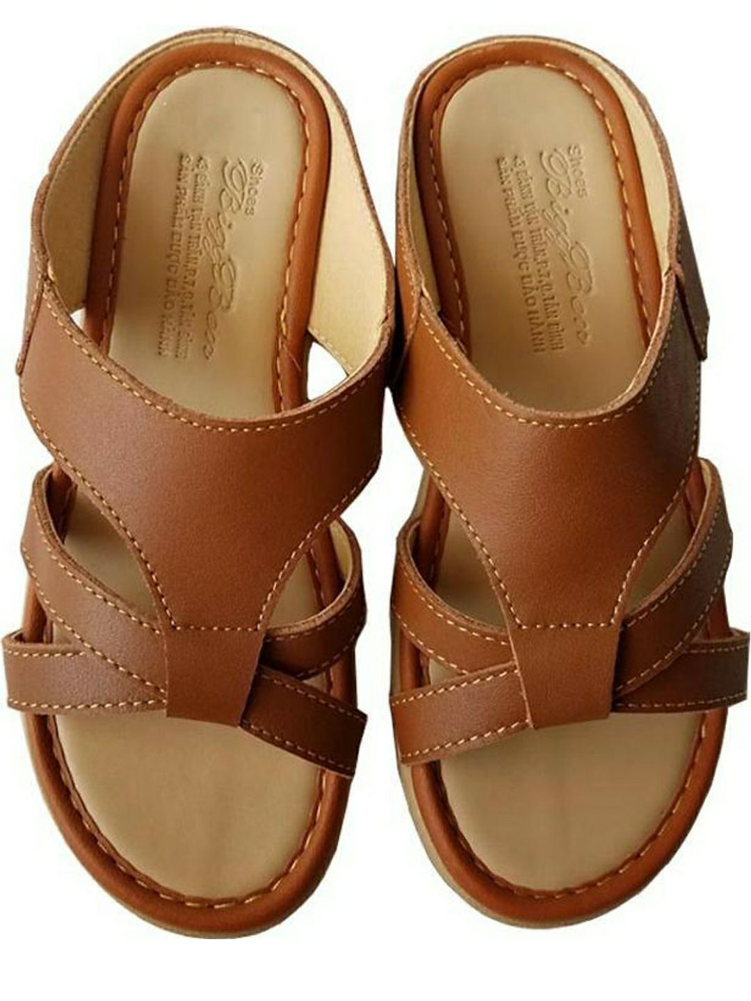 dép đẹp nhưng không phải da bò thật