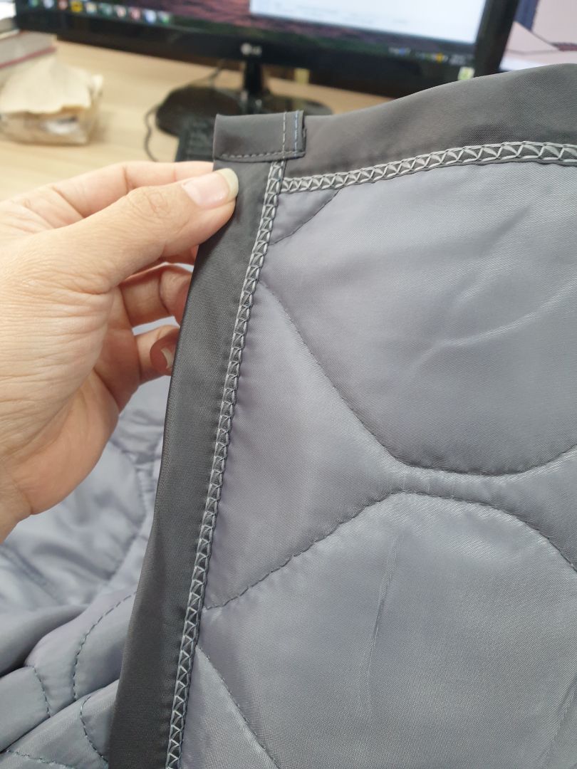 mền kích thước gọn cho văn phòng và dùng cá nhân. nhẹ, giặt mau khô. màu xám ok. đắp phòng máy lạnh thích hợp