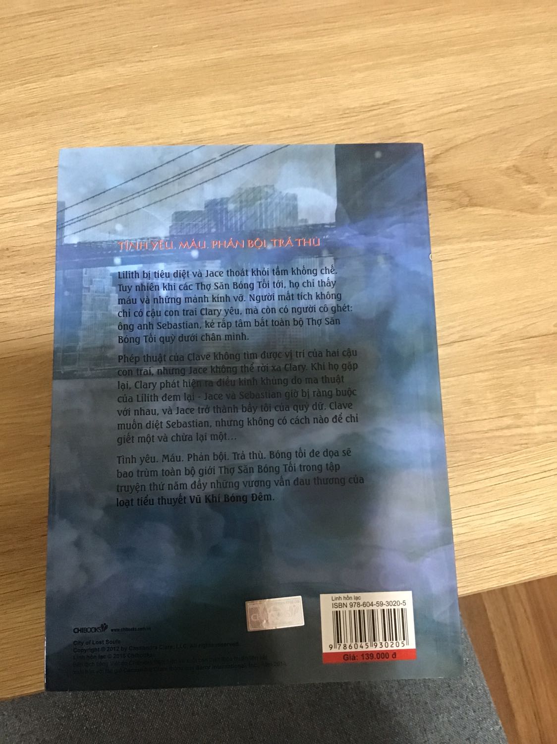 Sách được bao bọc rất kỹ, còn nguyên màn bọc bên ngoài, cầm chắc tay. Nội dung thì khỏi bàn vì truyện của tác giả Cassandra Clare bao giờ cũng có nét thu hút riêng.