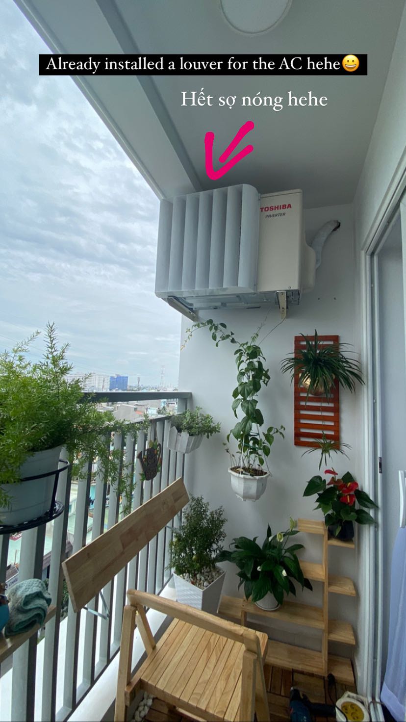 Đúng món mình cần. Cực ưng luôn nhé. Gia công chắc chắn hàn nguyên khối, giao nhanh đặt gần 2 ngày có rồi, dễ lắp đặt chỉ cần khoan nhẹ vào vỏ cục nóng vài nhát là xong. Lắp xong hơi nóng được đẩy hết khoảng 90% ra ngoài ban công, như vậy cây sẽ không bị táp và vẫn có thể ra ngoài ban công ngồi trong khi bật máy lạnh phà phà trong nhà!