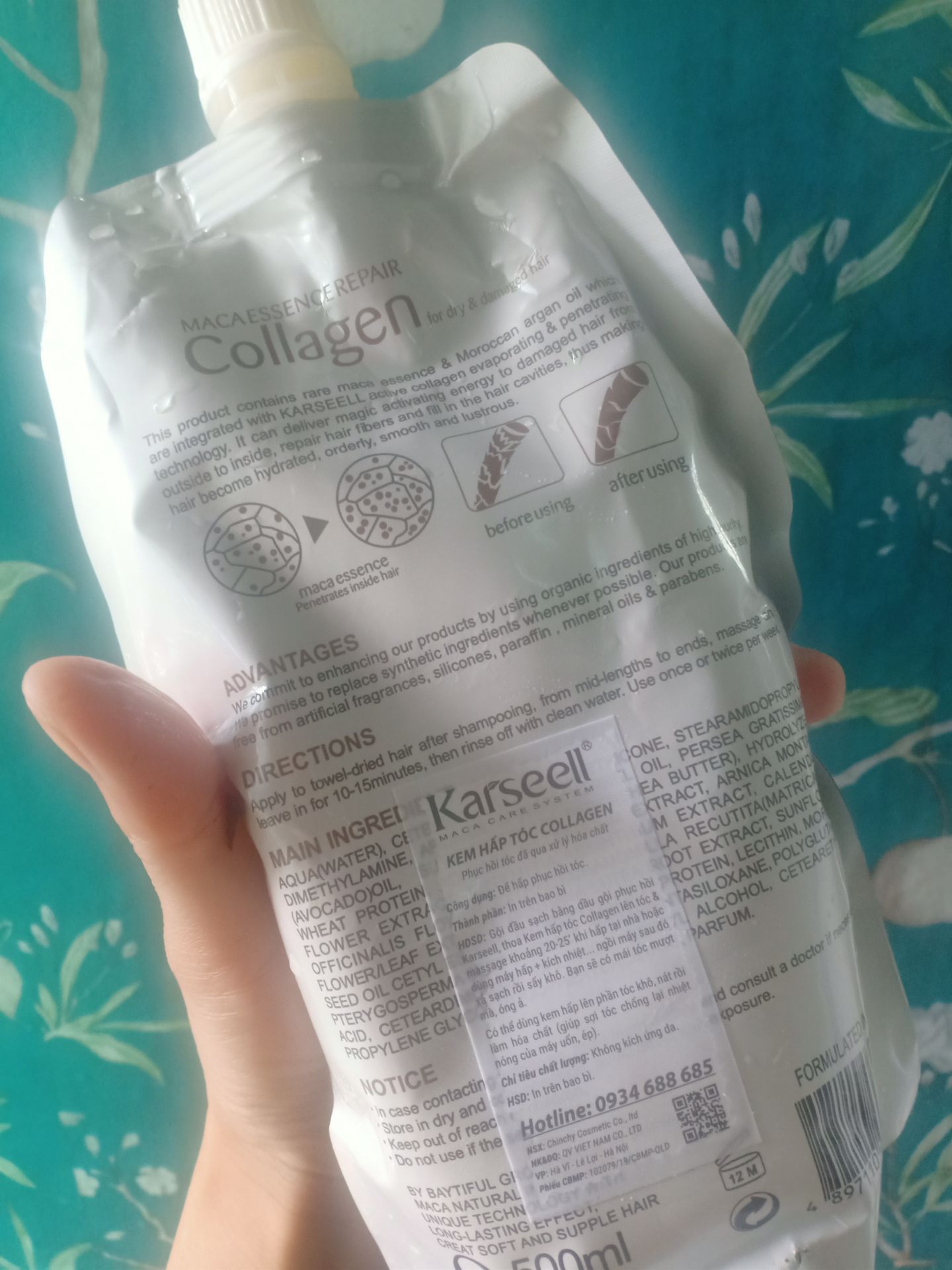 Giao hàng cực nhanh, sp rất thơm, đóng gói kĩ càng, tem mác đầy đủ, date còn khá lâu tận 2024, mình ủ tóc đc 2 lần rất mềm mượt và thơm.