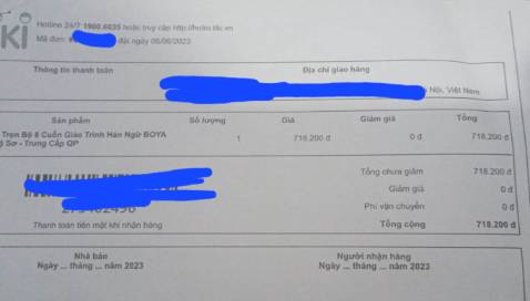 Combo 8q nhưng shop chỉ giao mỗi 7q. Nhắn tin hỏi shop rep chậm, chờ 1 ngày sau mới trl lại, xong shop lại báo hết hàng 🥲. Mà giá cũng hơn 100k 1 quyển Boya Trung Cấp II tập 1 chứ ít gì . Thế từ đầu ko nên báo có hàng, để ng ta còn đi đặt chỗ khác. Giờ rắc rối rồi lại phải đặt chỗ khác, làm mất hết thời gian của người ta. Đánh giá ở đây chờ shop giải quyết thỏa đáng sẽ phản hồi lại sau