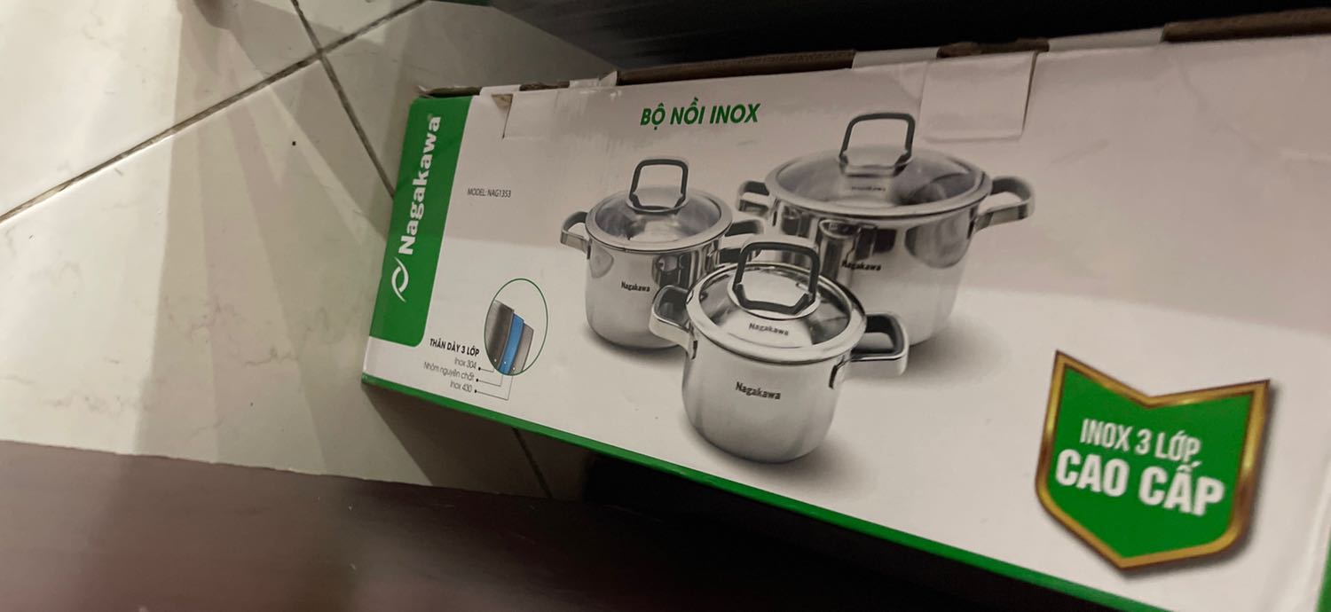 Bộ nồi rất là tốt tôi rất là hài lòng với hàng đống gói rất cẩn thận quá ok