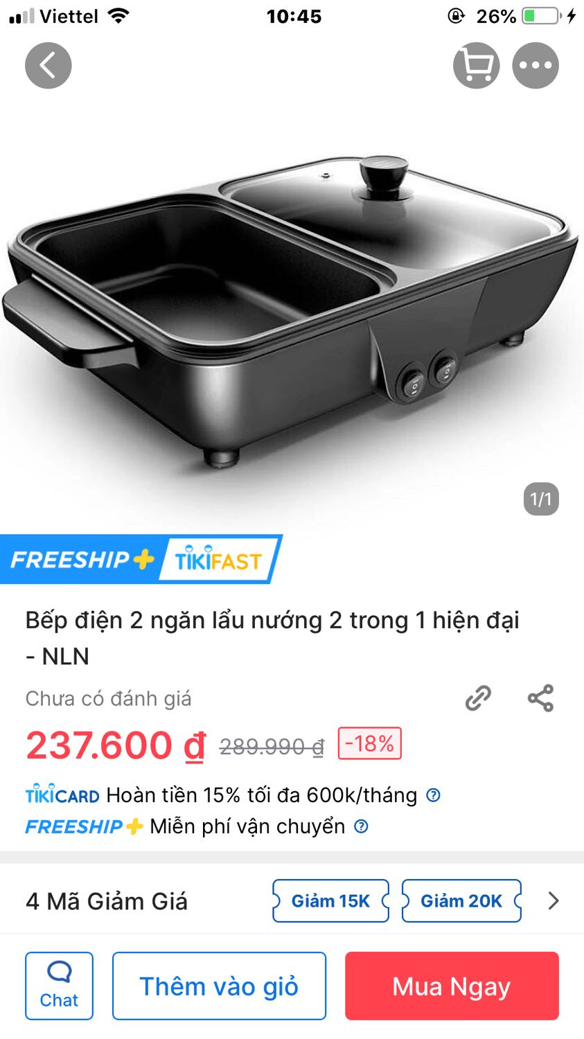 Bán hàng ko đúng đơn đặt hàng.tại sao đặt lẩu nướng màu đen.mà giao hàng màu hồng.mà giá tới 295 ngàn.làm ăn mất uy tín làm sao có lần sau