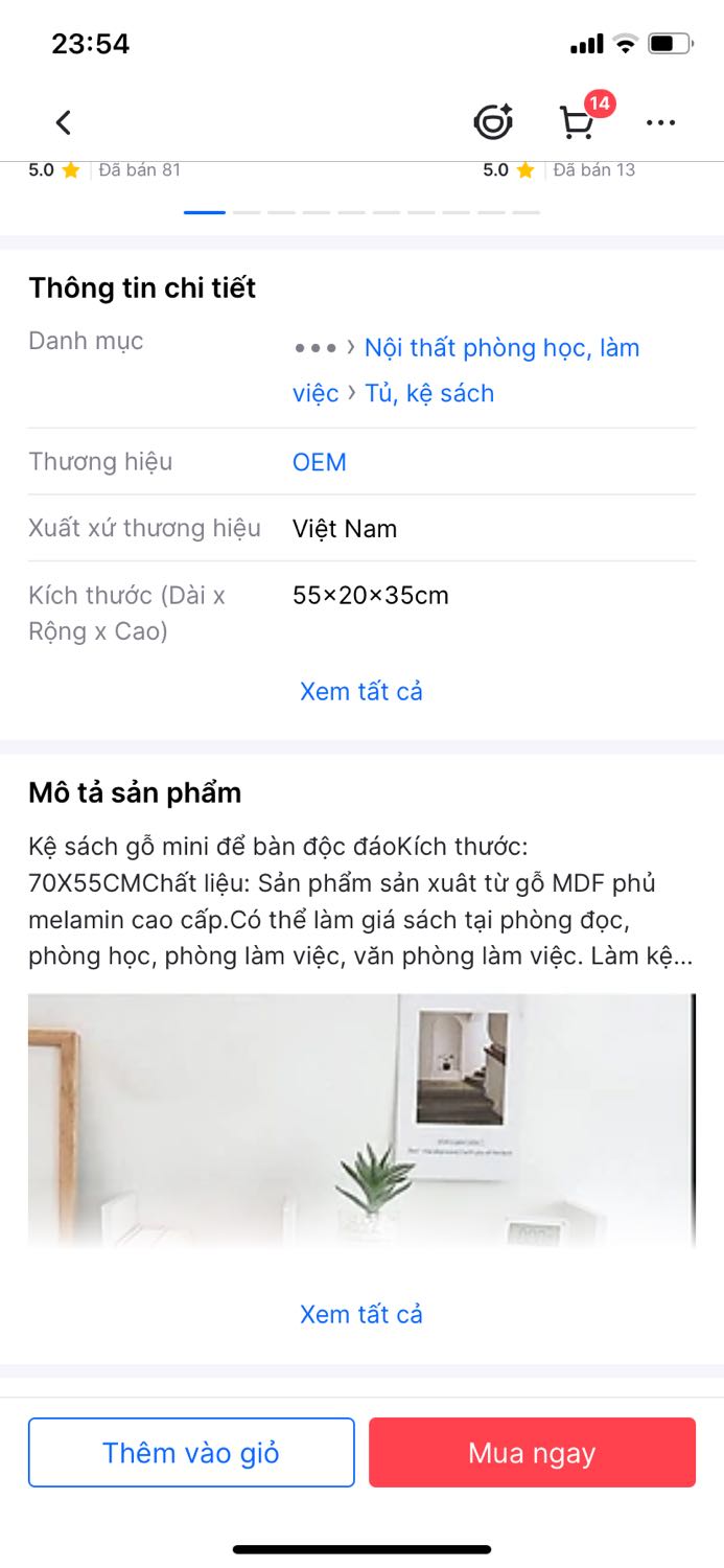 Bề rộng chỉ 15cm chứ không phải 20 như mô tả!