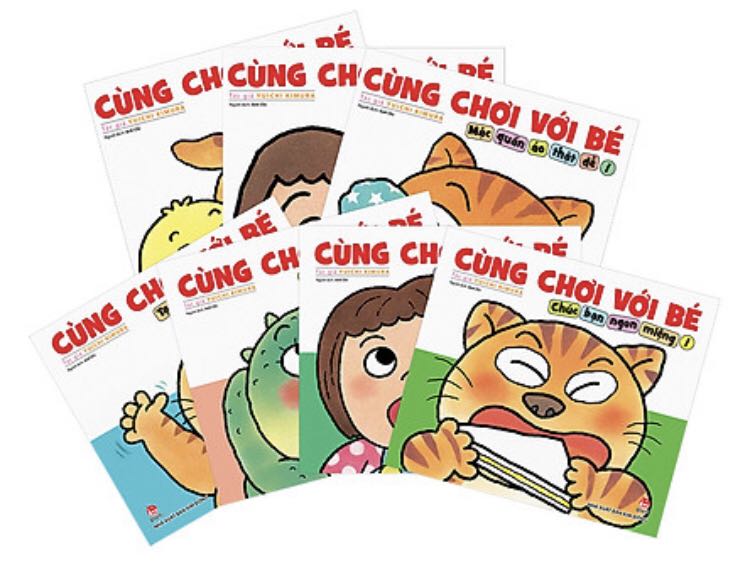 Bộ sách này rất là dễ thương, bố mẹ mua cả bộ để cùng đọc cùng chơi với con nhé. Giúp bé rời xa các thiết bị điện tử yêu thích đọc sách và gắn kết tình than từ khi còn nhỏ.