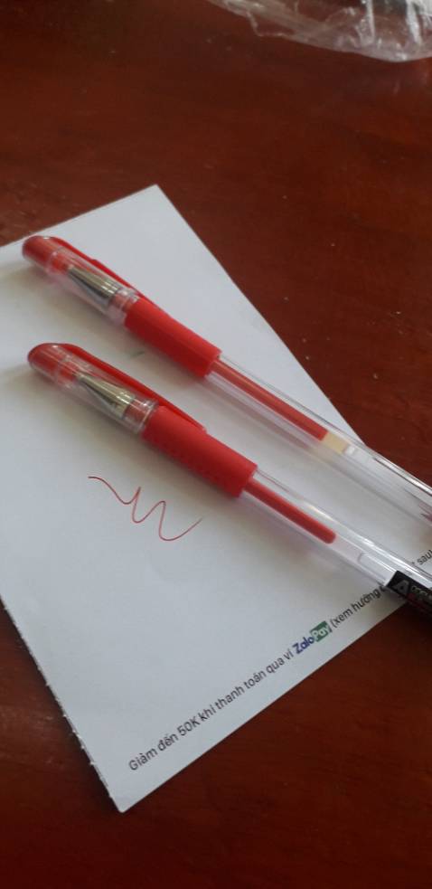 Mực đậm đều.