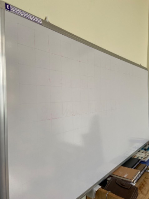 Bảng có dòng kẻ giống như xẻ rãnh ấy, mực không lau đi được ở những rảnh đó. Còn những chỗ khác lau cũng không kỹ được.
Bảng có mùi hôi lắm, chẳng biết khi nào hết.
Mà có lẽ giá đó nên bảng thế chăng? Mình chả tin tụi Đài loan có hàng với chất lượng này, 
nếu có nguồn gốc nước ngoài, thì là tàu!