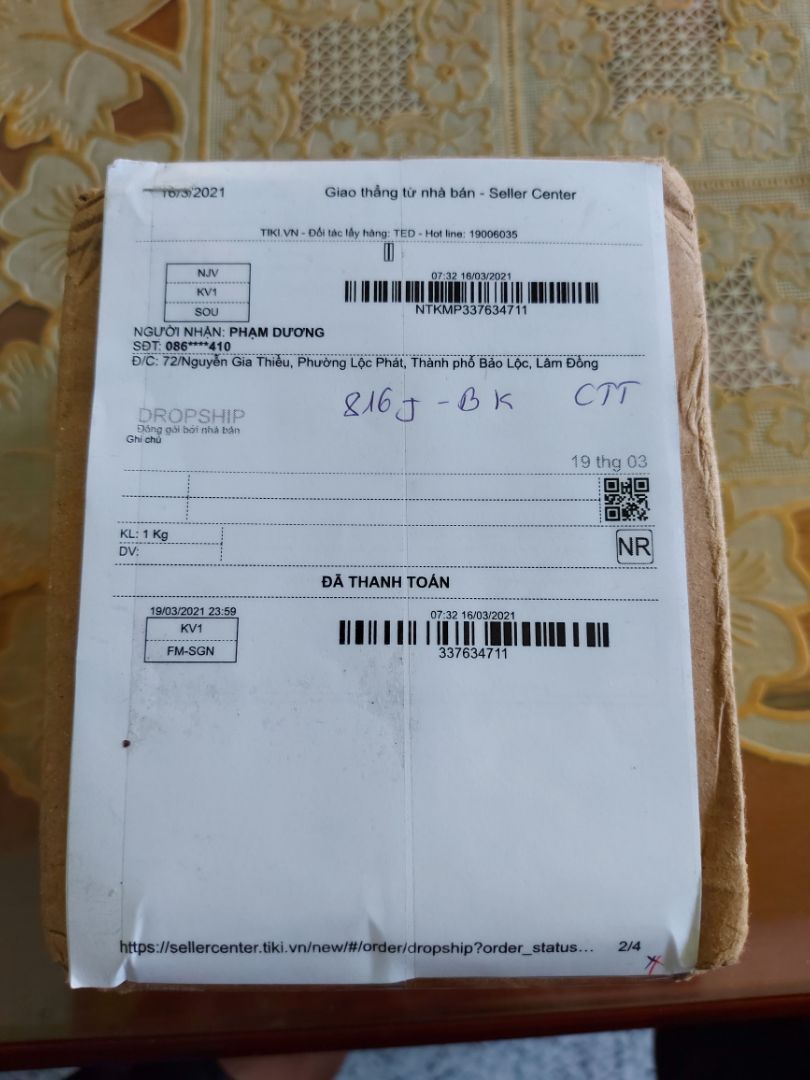 *** đảo bởi nhà bán Chợ Tốt. Đề nghị Tiki làm rõ việc này *** đảo bởi nhà bán Chợ Tốt. Đề nghị Tiki làm rõ việc này