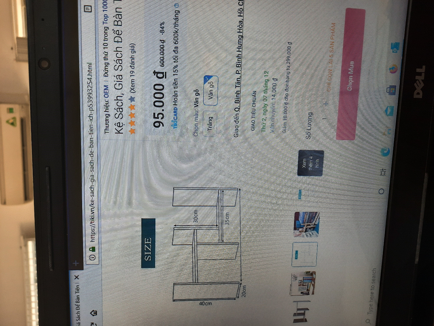 Sản phẩm nhận được có kích thước nhỏ hơn so với quảng cáo trên trang web của Tiki.
Cạnh ván gia công không được đẹp.