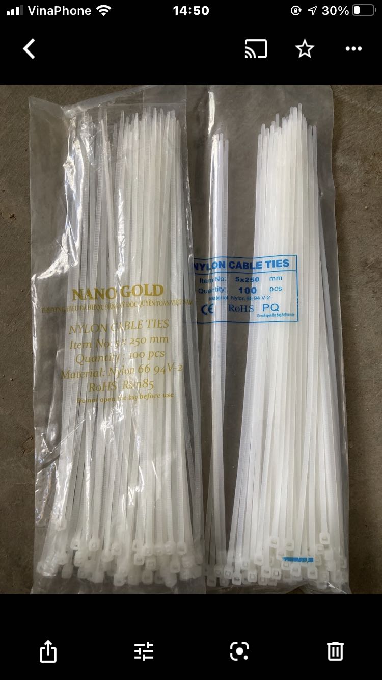 Đặt day 30 cm thì giao 25cm lại 2 loại. Shop này tôi không hài lòng.