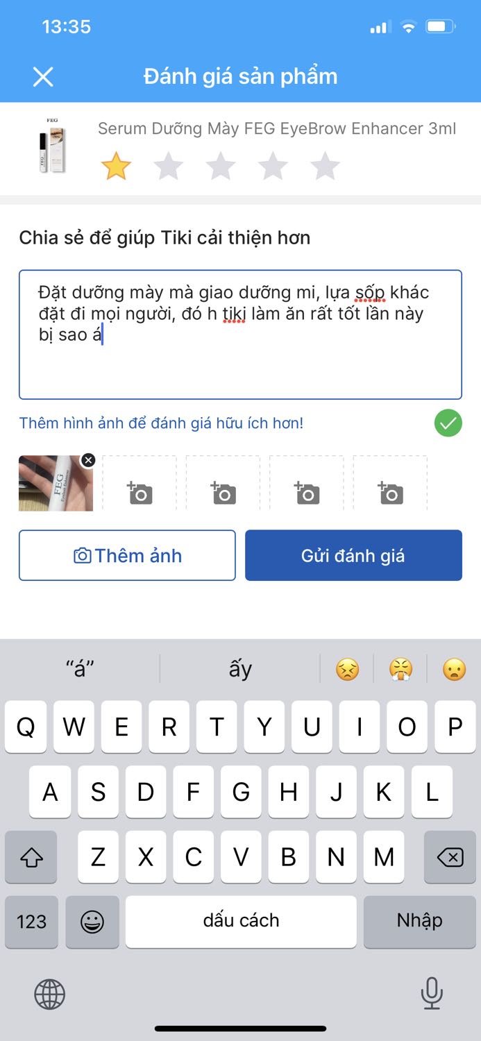 Đặt dưỡng mày mà giao dưỡng mi, lựa sốp khác đặt đi mọi người, đó h tiki làm ăn rất tốt lần này bị sao á