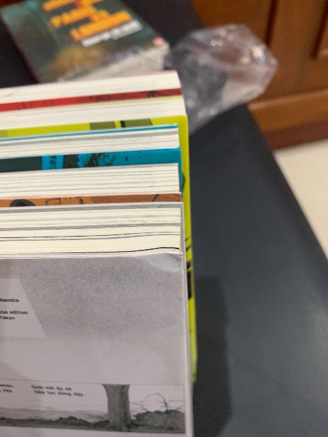 Seal bị rách 1 góc, mấy góc của box cũng móp hết nên sách cũng bị ảnh hưởng. Trải nghiệm không được tốt lắm, còn thời gian giao hàng thì đúng như hẹn, giao khá nhanh