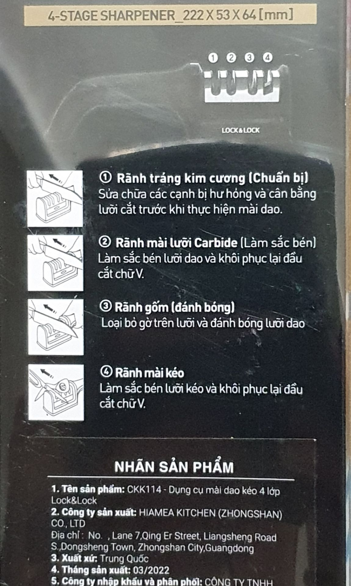 sản phẩm đẹp, có hướng dẫn sử dụng rõ ràng cho từng rãnh mài theo từng chức năng. Thích thích