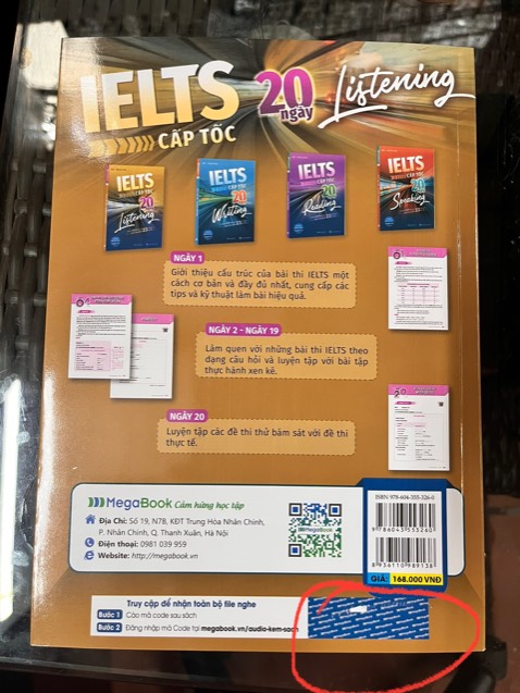Sách mình mua như sách giả vậy, ko có mã code tráng bạc để cào ra lấy mã code để học phần nghe Listening, mình đang chờ phản hồi từ TIKI, bực mình mua sách chính hãng mà lại tào lao như vậy rất thất vọng luôn