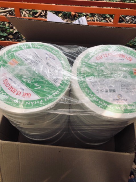 Giấy đạt chuẩn: mềm mịn, dai, dễ phân hủy trong nước. Hàng chất lượng cao. Cám ơn các bạn.