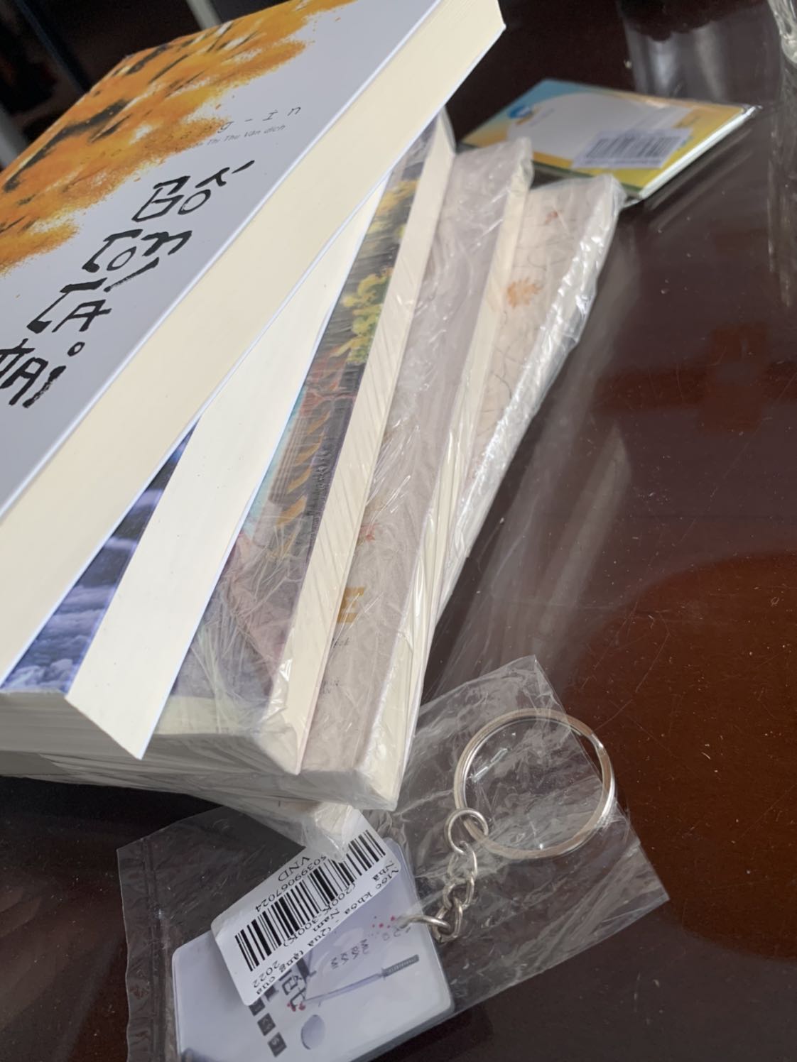 lúc mình mở ra thì khá là vui sau khi chụp những bức ảnh hộp ngoài thì ở trong tiki có bọc nha mng, có bọc là tiến bộ r nè, các cuốn sale 50% như 2 cuốn anna kia của mình đc bọc cả seal trắng, siêu diu nhma 2 cuốn kia k bọc nên bị bẩn hết phần sau nhem nhuốc rất ghê luôn, mình quay vid nhưng lại k đăng lên đc