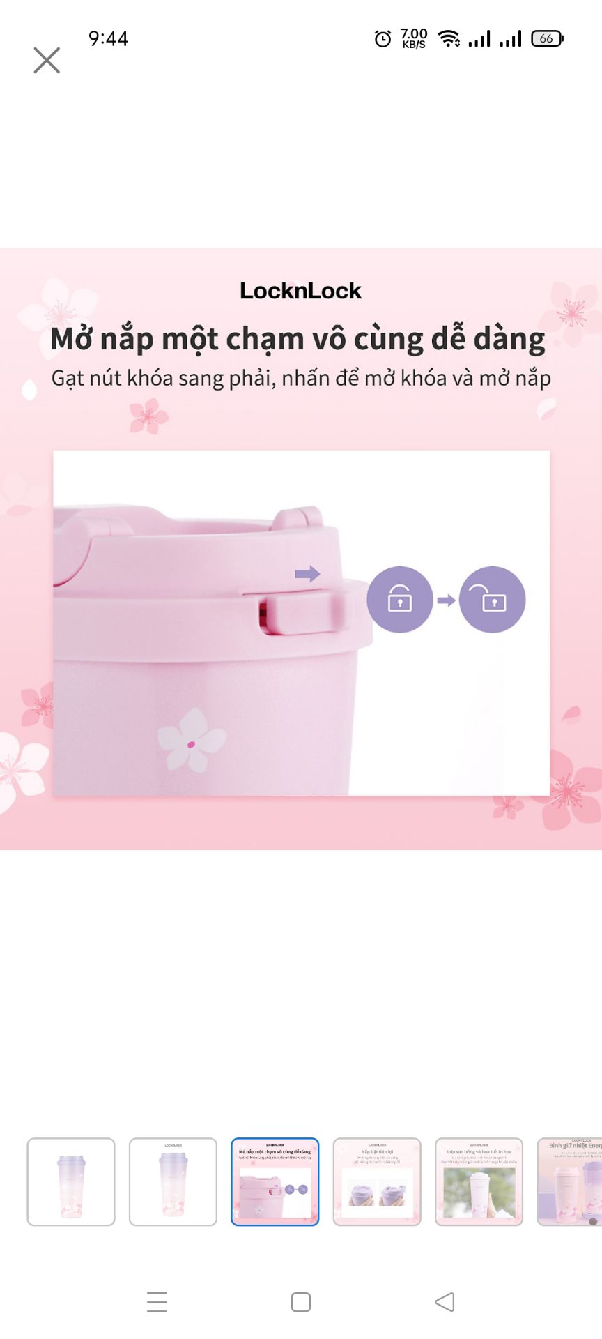 Đóng gói chắc chắn, giao hàng nhanh. Hàng đúng mẫu mã và mô tả trên web, cầm vào tay khá nhẹ nhưng khả năng giữ nhiệt tốt