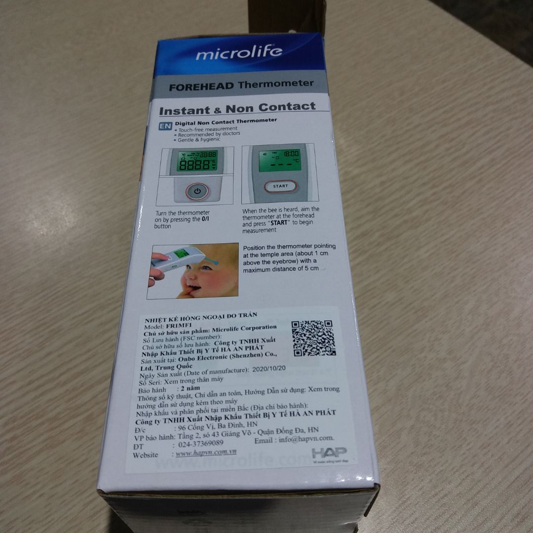 Hàng chuẩn chính hãng phân phối bởi Thiết bị Y tế An Hà Phát. Tiki Trading trực tiếp bán nên rất yên tâm về chất lượng.
- Hàng mới sản xuất tháng 10.2020.
- Cảm biến nhạy, đo 2s có kết quả.
- Độ chính xác cao, đo 10 lần trên trán, sai số dao động chỉ 0,1 độ C.
- Pin đi kèm Maxell.
- Tiki giao hàng nhanh, đóng gói cẩn thận.
- Giá rẻ hơn so với bên ngoài cửa hàng khoảng 10%.
Thanks.