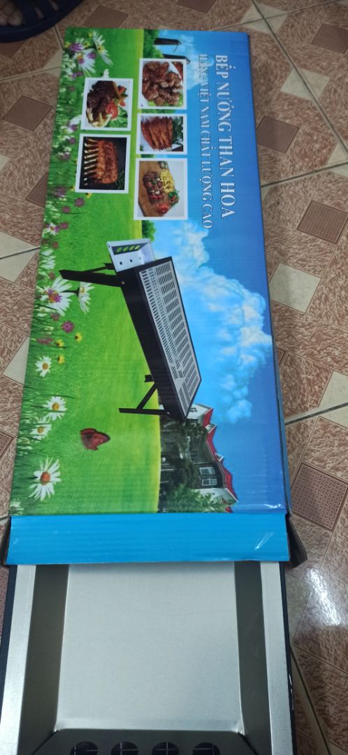 sản phẩm đóng gói cẩn thận, khung bếp chắc chắn, phên lưới bóng đẹp dễ vệ sinh, thanks shop.