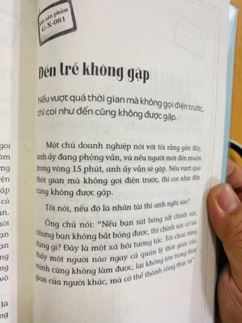 Sách kỹ năng sống. Nội dung 1 trang, dễ đọc. Tiếc là không có bookmark đi kèm.