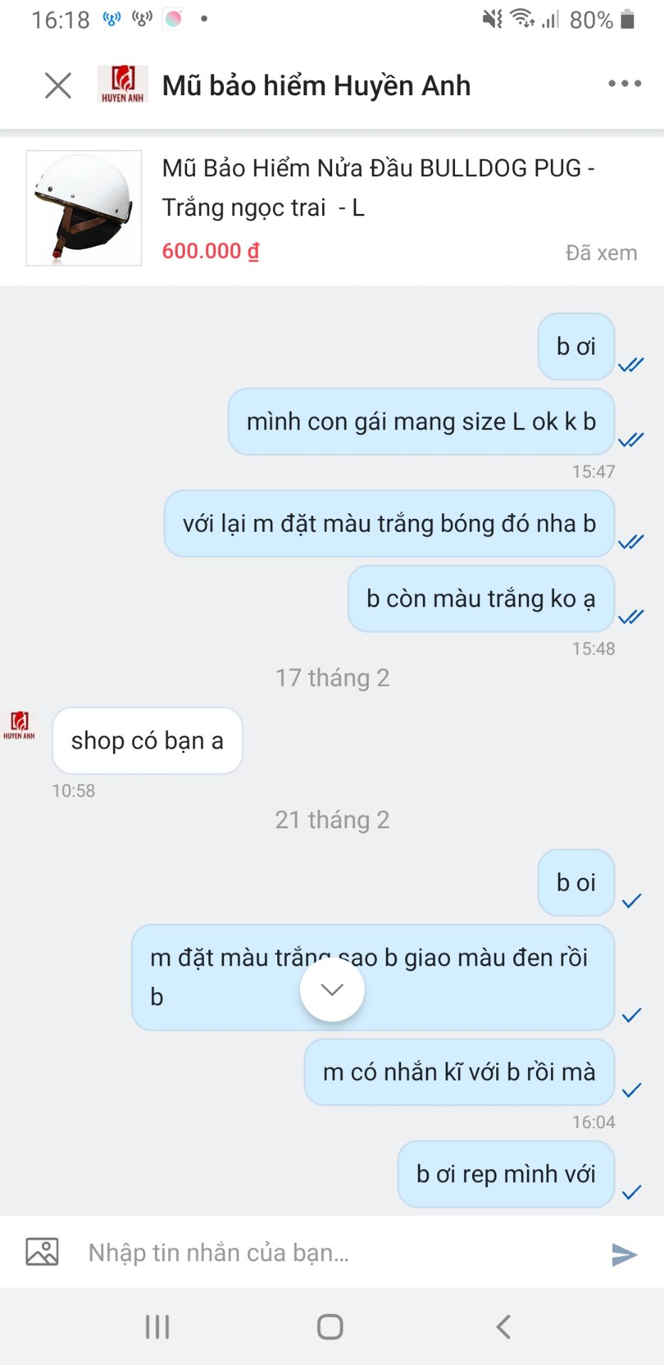 mình đặt màu trắng mà shop giao màu đen, mình có nhắn tin note trước để shop chú ý giao đúng màu nhưng cuối cùng vẫn giao màu đen. Mong shop và Tiki hỗ trợ đổi lại màu trắng cho mình!