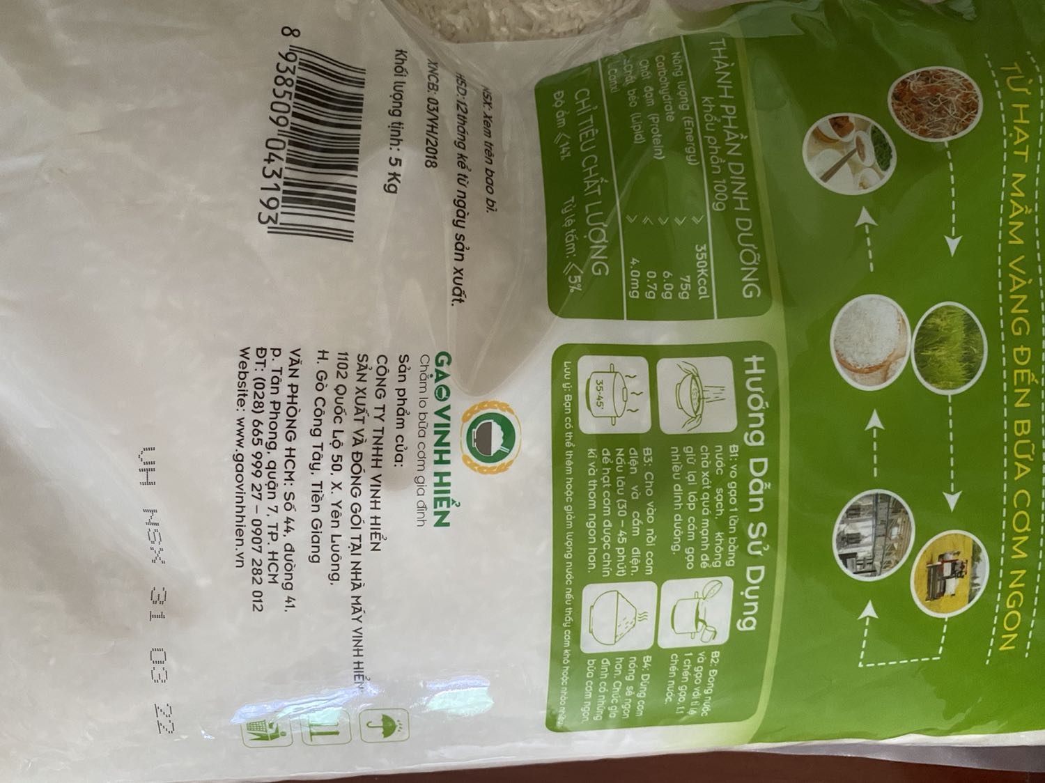 Gạo dẻo dễ ăn. Đóng gói kỹ lưỡng, hdsd cụ thể. Giao hàng nhanh Gạo dẻo dễ ăn. Đóng gói kỹ lưỡng, hdsd cụ thể. Giao hàng nhanh