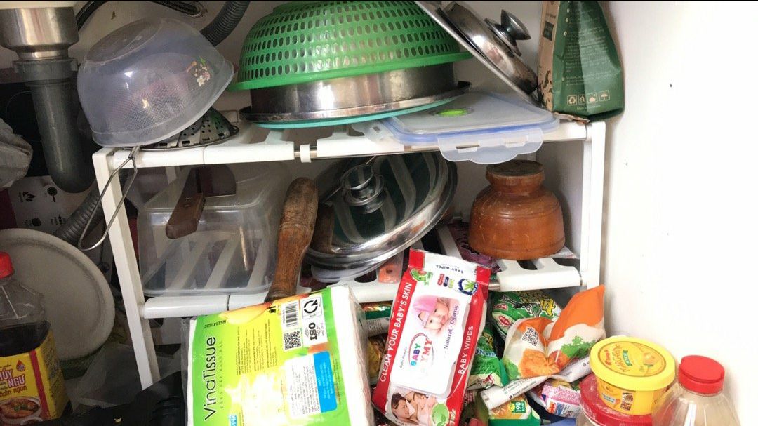 Để đc nhiều đồ, dễ lắp ráp, cũng có thể để trên bếp, sp thông minh hay