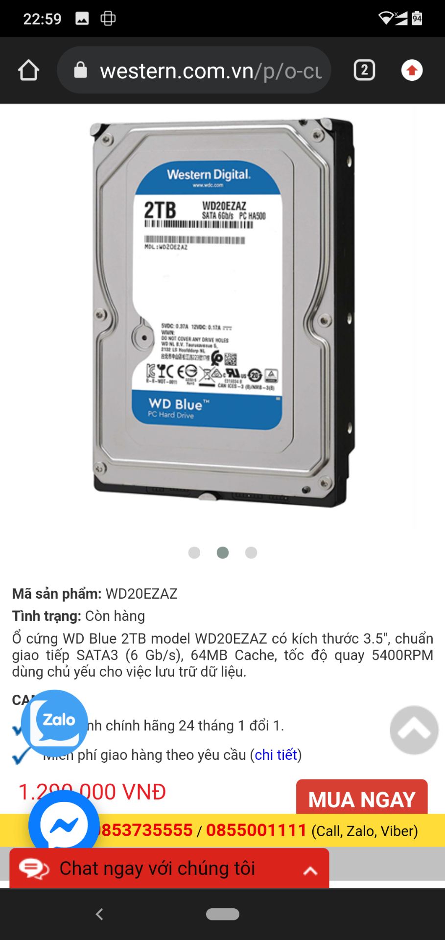 Hàng nguyên seal, giao nhanh đóng gói cẩn thận tuy nhiên cache chỉ 64M theo công bố của hãng chứ không phải 256M như quảng cáo Hàng nguyên seal, giao nhanh đóng gói cẩn thận tuy nhiên cache chỉ 64M theo công bố của hãng chứ không phải 256M như quảng cáo