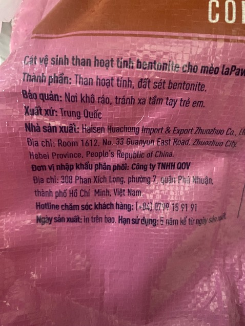 Sản phẩm quảng cáo là Made in Turkey nhưng nhận hàng thì sản xuất tại Trung Quốc. Giá bán cao hơn các sp của Trung Quốc. Shop nên ghi đúng chi tiết để khách hàng không phải khó chịu khi nhận sản phẩm, dù chỉ là cát vệ sinh cho mèo.