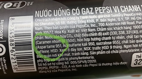 Bình thường uống coca light, pepsi giảm giá nên mua về tin tưởng hãng pepsi nên k để ý. Hôm nay mới nhận ra pepsi có chất tạo ngọt aspartame, đây là chất độc gây hại cho thần kinh, gan… k ngờ hãng lớn như pepsi mà vẫn còn sử dụng chất này.
Tệ hơn cả uống có đường Bình thường uống coca light, pepsi giảm giá nên mua về tin tưởng hãng pepsi nên k để ý. Hôm nay mới nhận ra pepsi có chất tạo ngọt aspartame, đây là chất độc gây hại cho thần kinh, gan… k ngờ hãng lớn như pepsi mà vẫn còn sử dụng chất này.
Tệ hơn cả uống có đường