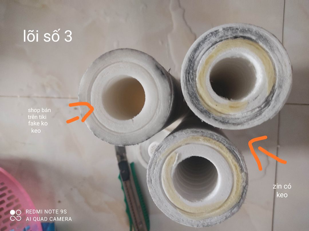 lần trước mua lõi lọc trên tiki ko phải lõi lọc 9 hãng, mua của shop đối tác trên tiki. lúc phát hiện ra thì quá ngày đổi trả. lần này mua của tiki trading bán có tem đầy đủ với so sánh lõi theo máy thì giống nhau. cùng mua của tiki nhưng chất lượng khác nhau ai mua chú ý chỗ bán. lần trước mua lõi lọc trên tiki ko phải lõi lọc 9 hãng, mua của shop đối tác trên tiki. lúc phát hiện ra thì quá ngày đổi trả. lần này mua của tiki trading bán có tem đầy đủ với so sánh lõi theo máy thì giống nhau. cùng mua của tiki nhưng chất lượng khác nhau ai mua chú ý chỗ bán.