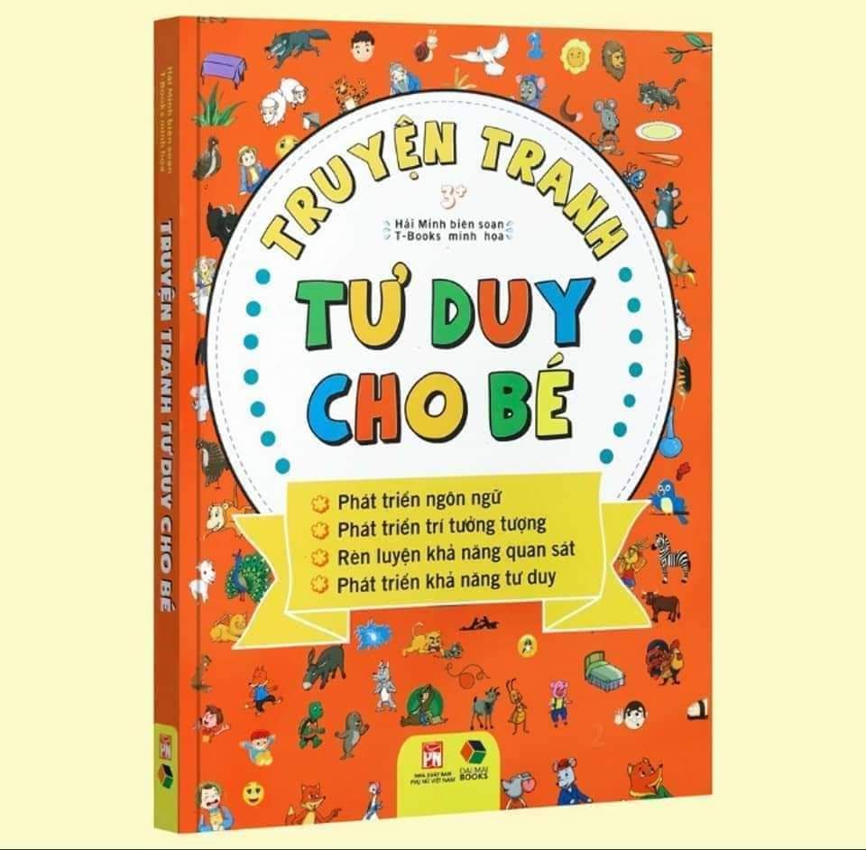 Truyện tranh tư duy, bìa cứng. Truyện hay, sách ý nghĩa giúp bé phát triển tư duy ngôn ngữ.