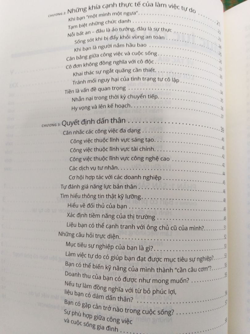 Sách viết khá kĩ càng. Giúp những ai muốn thay đổi hình thức làm việc từ làm cho công ty chuyển sang tự làm chủ riêng mình có thêm kiến thức để dấn thân.
