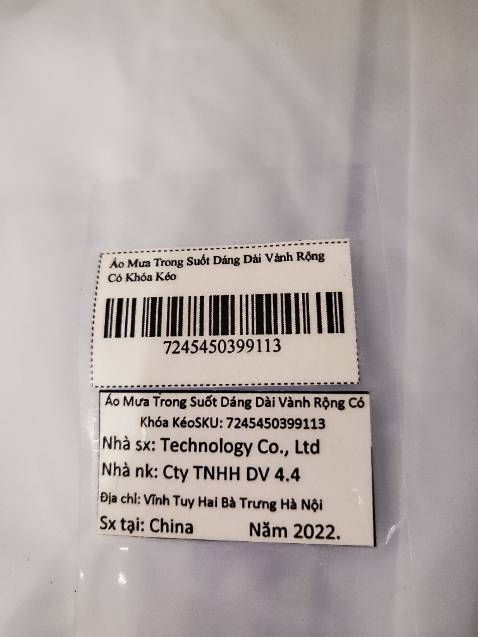 Áo mưa không như hình quảng cáo. Không cao cấp, Không đáng giá 190K