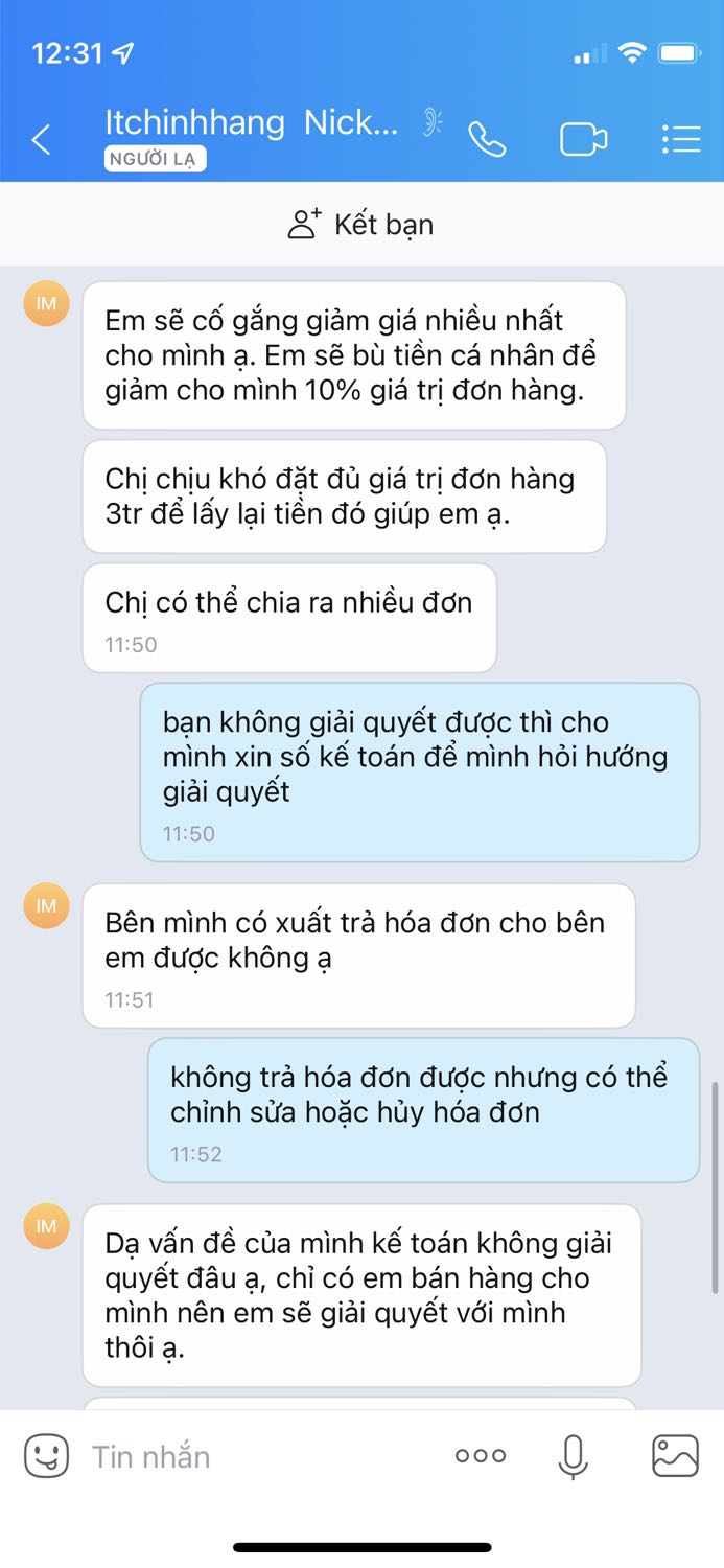 đây là bài học của mình. Mình có *** nhưng không ai liên lạc, đến khi mở hộp chat thì đã hết hạn