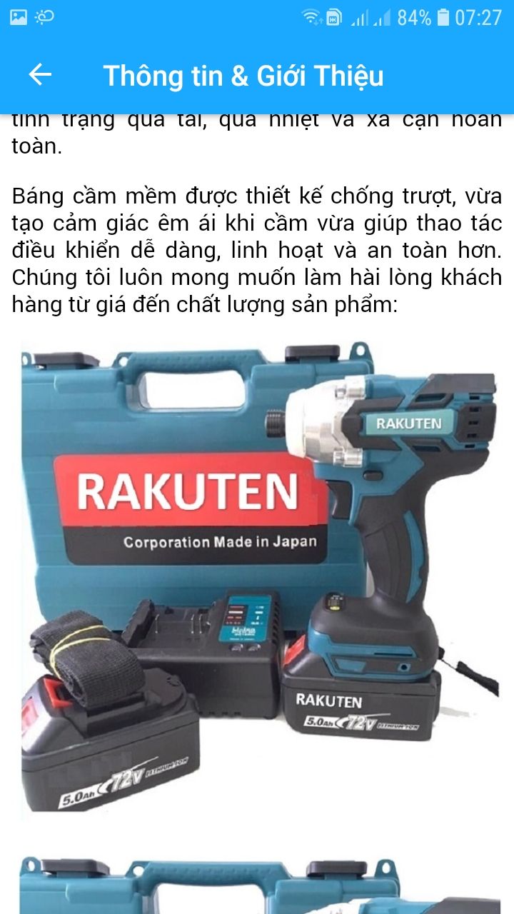 Tôi mua bộ máy khoan pin Rakuten 72v bắn và vặn vit nhưng shop lại giao máy makita xiết bulong,có đổi cho tôi được ko?