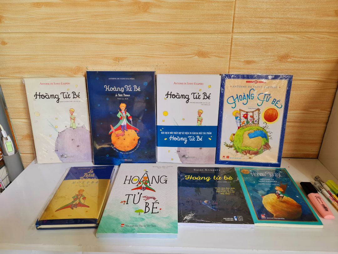 bìa đẹp, thiết kế dễ thương, bản dịch tạm ổn, mình gom được kha khá Hoàng tử bé rồi