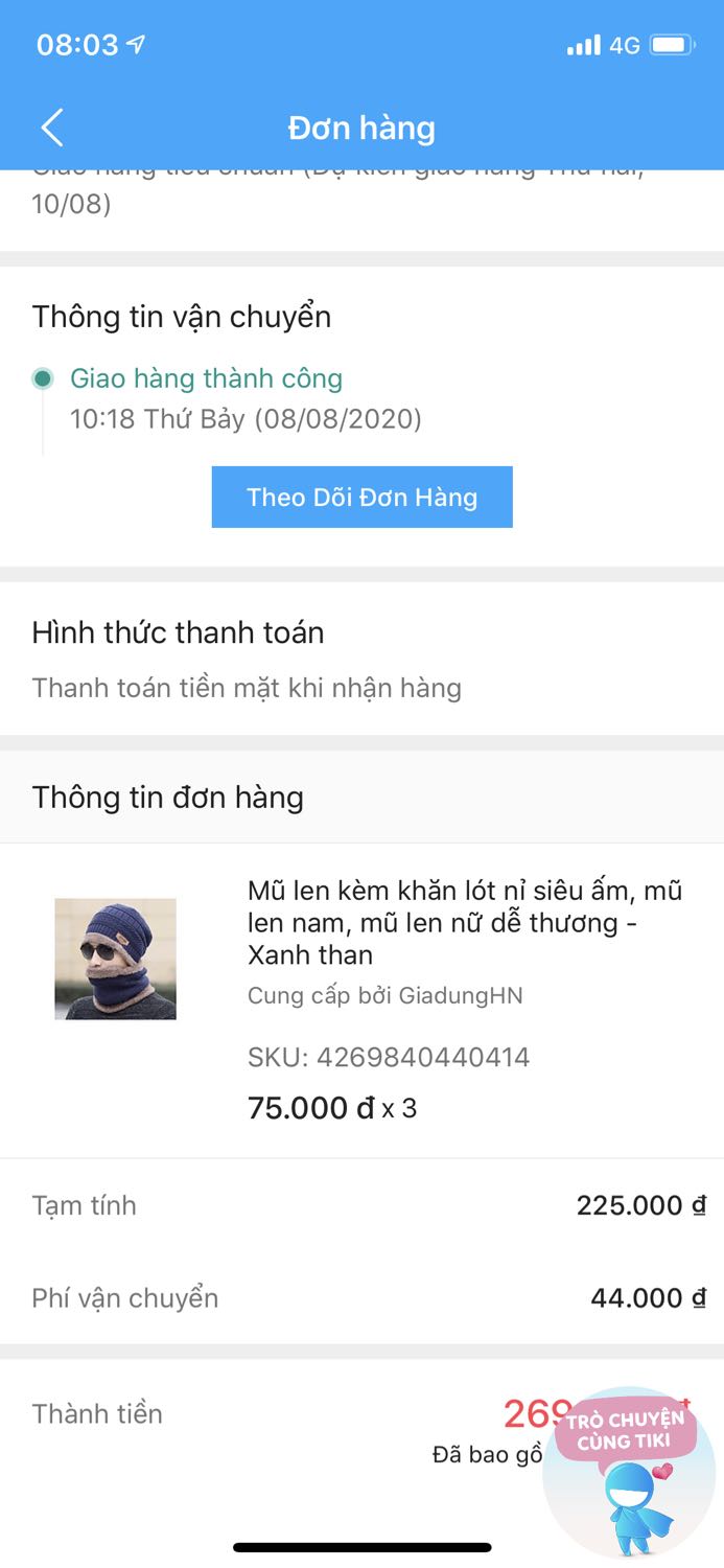 Shop giao hàng rất tệ
1. Đơn hàng đặt 3 cái, bao gồm 3 mũ và 3 tấm lót nỉ, nhưng thực tế chỉ nhận: 03 mũ và 02 tấm lót nỉ

2. Đơn hàng đặt 3 set đều màu xanh than. Thực tế nhận: 1 cặp xanh than như đơn hàng. Còn lại là 2 mũ và 01 tấm lót màu đen

3. Hàng rất cũ và dơ. Riêng mũ màu đen (tuy kg đặt hàng nhưng vẫn “bị” nhận: mark của mũ đã bị rách nhá nhem trông cực kỳ mất thẩm mĩ

Đề nghị shop xem lại chất lượng sản phẩm trước khi giao hàng cho khách
Đề nghị khách kiểm tra số lượng của đơn hàng trước khi giao
Tôi hoàn tất mất niềm tin khi mua hàng trên trang TIKI này