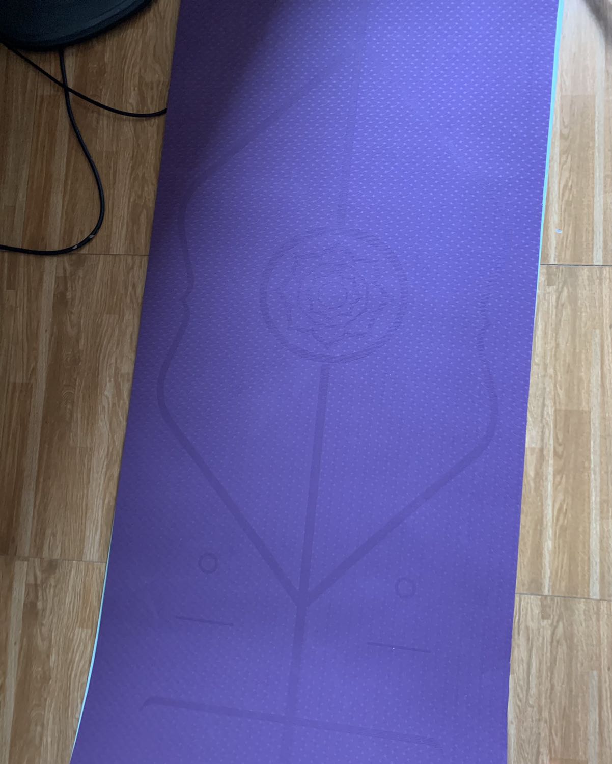 Thảm dày, êm mà rất nhẹ, hầu như ko có mùi. Màu tím nhìn rõ đường với đỡ dễ dính bẩn hơn màu xanh.