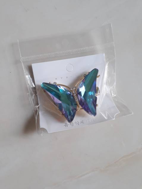 Kẹp tóc nữ hàn quốc NASI cao cấp hình bướm pha lê lấp lánh