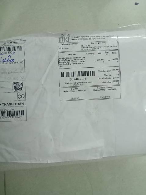 Tại sao tôi đặt bột rửa 2.5kg mà giao hộp 1kg