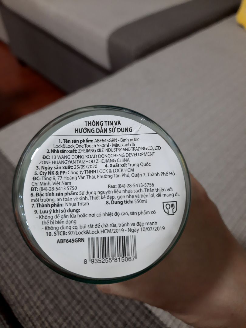 Sao trên mô tả thì ghi xuất xứ Hàn Quốc. Mà sản phẩm nhận về lại là bình của Trung Quốc vậy?