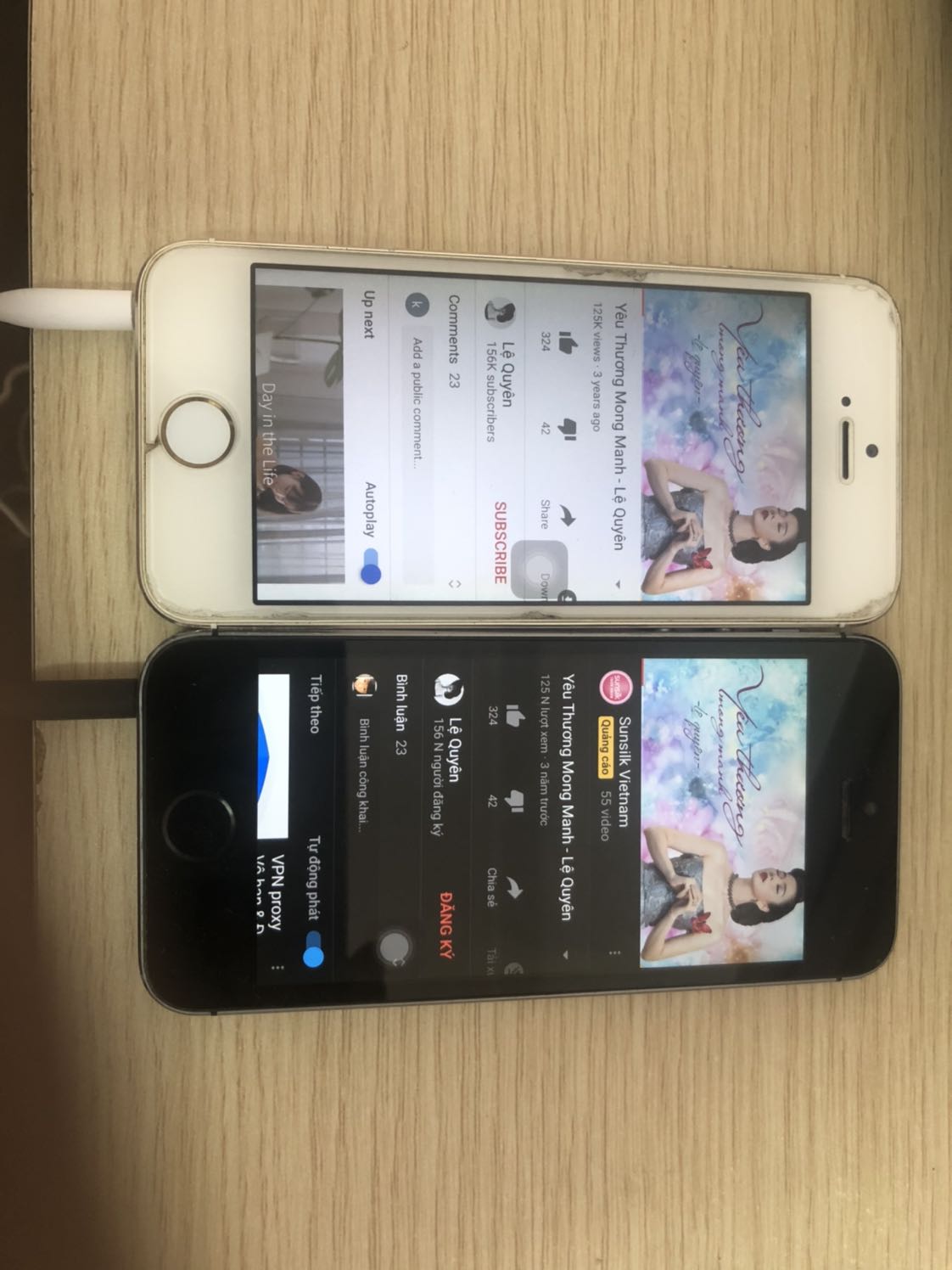 - Thứ nhất là tai nghe màu trắng thì đề là màu bạc ( Không hiểu phân biệt màu kiểu gì )
- Chất lượng tai nghe so với con tai nghe khác cùng loại.
- Dây mỏng và ngắn hơn so với cùng loại mua ở cửa hàng khác.
( Có hình so sánh kèm )
Nếu bạn mua để chống cháy và không muốn ra ngoài giữa mùa dịch này thì đây cũng là một lựa chọn có thể chấp nhận được!