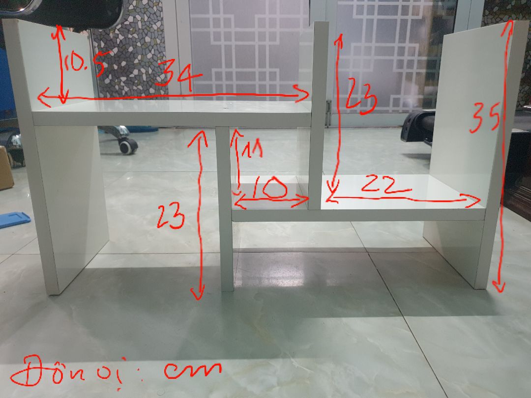 4 KHÔNG:
👍 KHÔNG thiếu linh kiện
👍 KHÔNG bị trầy xước
👎 KHÔNG hướng dẫn lắp đặt
👎 KHÔNG giống như mô tả (bé hơn mấy cm chiều cao, chiều dài)
👉 Nhưng dùng cũng được 😷