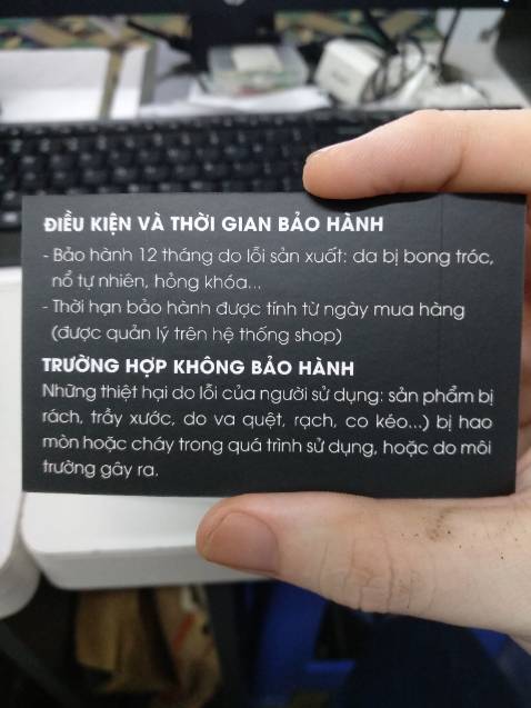sản phẩm đúng như mô tả của shop, chất liệu rất đẹp, có thẻ bảo hành 1 năm, cảm ơn shop