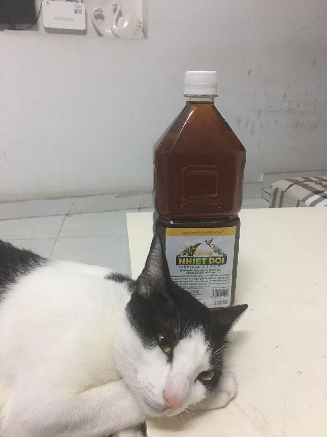 Sản phẩm giống hình quảng cáo, đóng gói và bảo quản tốt trong quá trình vận chuyển lại đc đính kèm Thư cảm ơn rất lịch sự. Mình chưa mở chai vì muốn để dành, tuy nhiên nhìn từ bên ngoài thấy mật sánh đặc, vàng óng nên hi vọng sẽ rất thơm ngon, đúng chất lượng. Cảm ơn shop và hẹn gặp lại!