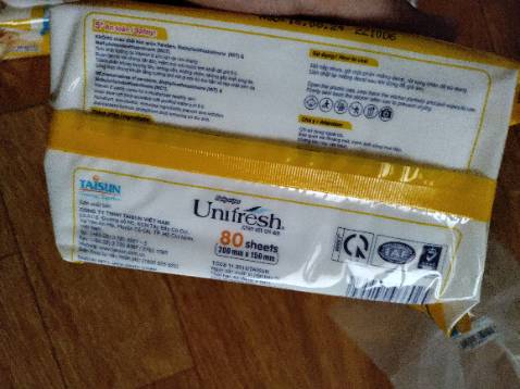 Hàng mới sản xuất đến lúc nhận là 9 ngày quá là ok luôn. Bao bì đẹp, khăn ướt không mùi độ PH tốt. Mua để thay bỉm cho con quá hợp lý. Giá cũng khá rẻ khi mua combo 6 gói